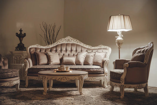 Imperial Elegance Hand-Carved Sofa Set – Classic Luxury Living Collection